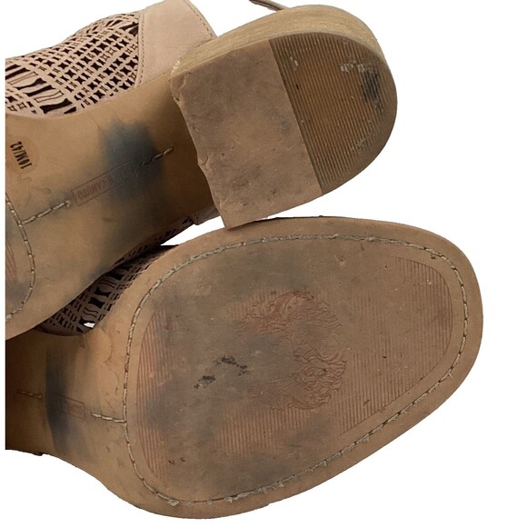 Vince Camuto - Women's Sz 10(M) Tan/Beige Leather Cone Heel - VC-KEANNIE - Picture 10 of 16